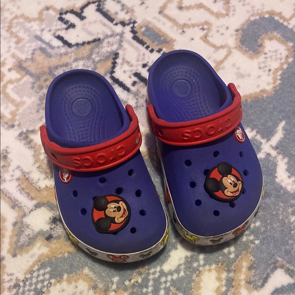 Crocs Kids Blue Mickey Mouse Clogs